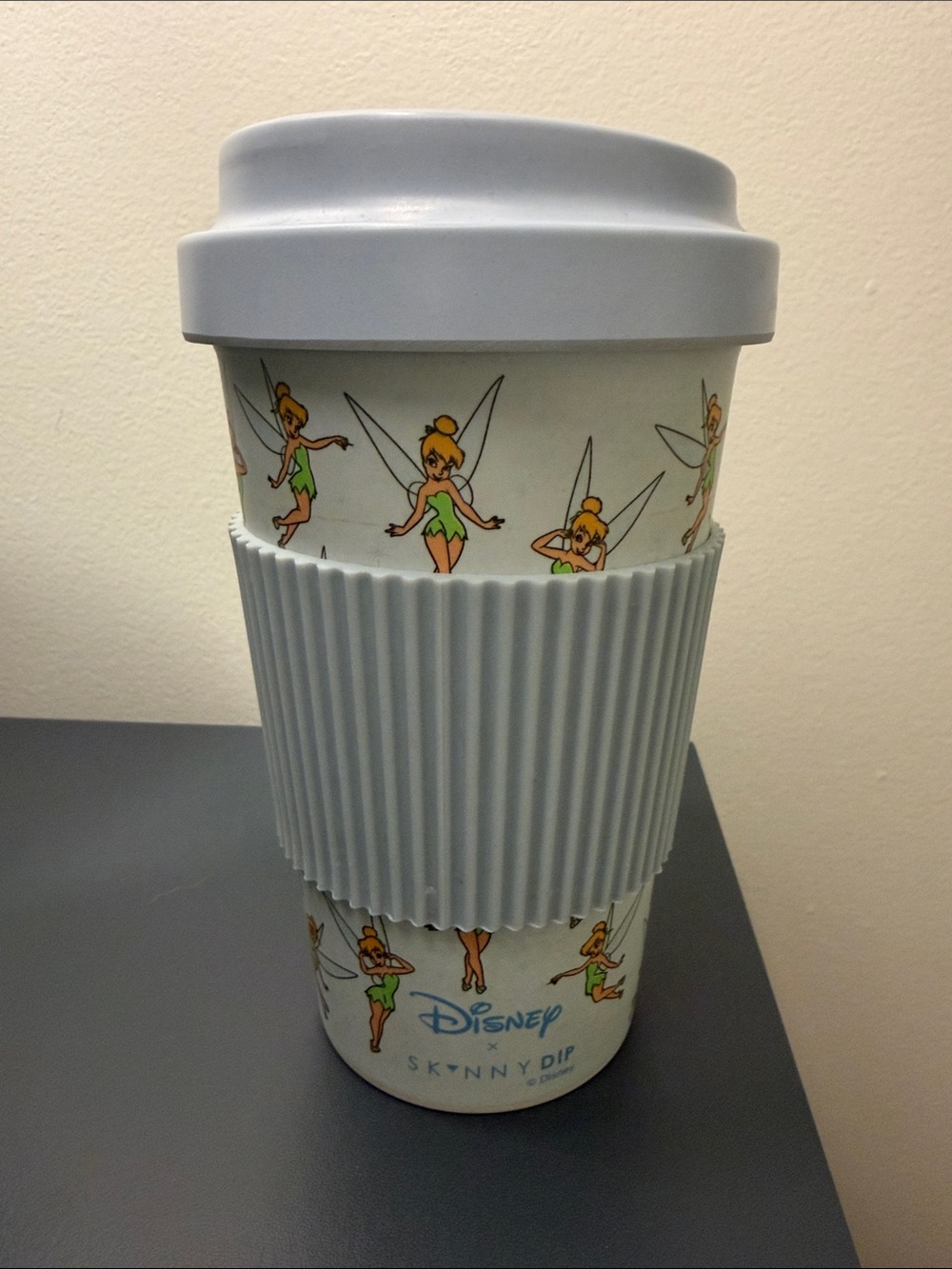 Disney Tinker Bell Travel Cup in Light Blue with Green Accents